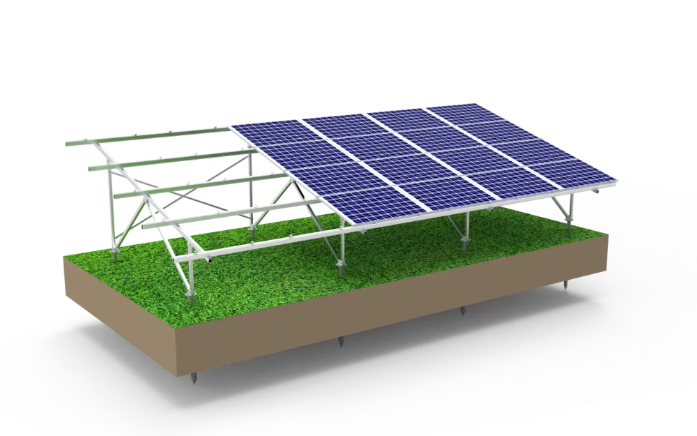 W motako aluminiozko lurrean muntatzeko sistema